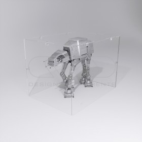 Economic 10x10 transparent acrylic showcase to assemble.