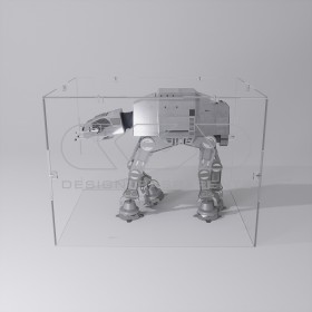 Economic 10x10 transparent acrylic showcase to assemble.