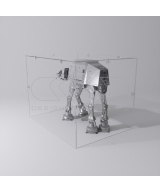 Economic 10x10 transparent acrylic showcase to assemble.