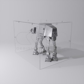 Economic 10x10 transparent acrylic showcase to assemble.