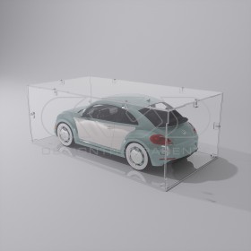 Economic 20x10 transparent acrylic showcase to assemble.