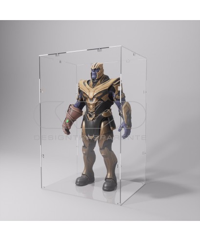 Economic 20x20 transparent acrylic showcase to assemble.