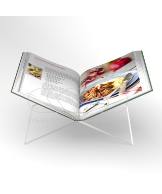 Para libros cm 15 Atril desmontable de metacrilato transparente.