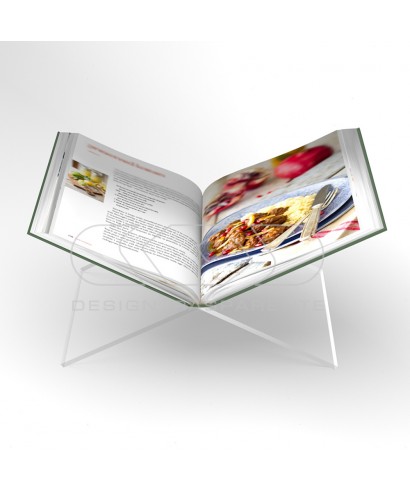 Para libros cm 35 Atril desmontable de metacrilato transparente.