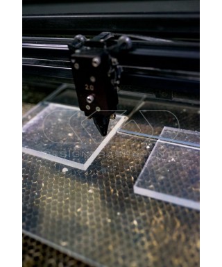 Kit teca cm 65x15 lastre in plexiglass su misura e colla fai da te.