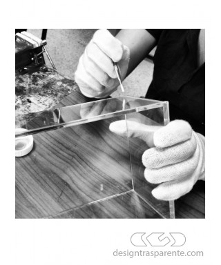 DIY Kit cm 65X25 display case custom acrylic sheets and glue.