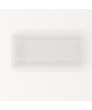 Targa 3 mm plexiglass trasparente su misura rettangolare per esterno
