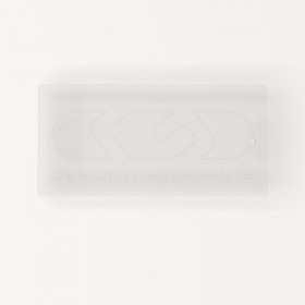 Targa 3 mm plexiglass trasparente su misura rettangolare per esterno