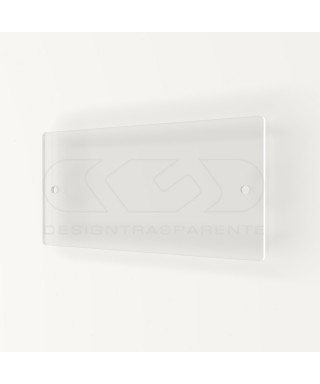 Targa 3 mm plexiglass trasparente su misura rettangolare per esterno