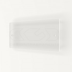 Targa 3 mm plexiglass trasparente su misura rettangolare per esterno