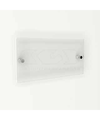 Targa 3 mm plexiglass trasparente su misura rettangolare per esterno