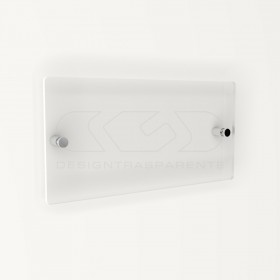Targa 3 mm plexiglass trasparente su misura rettangolare per esterno