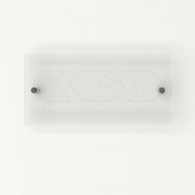 Targa 3 mm plexiglass trasparente su misura rettangolare per esterno