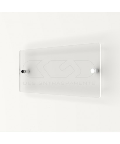 Targa 3 mm plexiglass trasparente su misura rettangolare per esterno