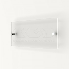 Targa 3 mm plexiglass trasparente su misura rettangolare per esterno