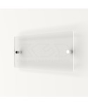 Placa de 3 mm exterior rectangular de metacrilato transparente.