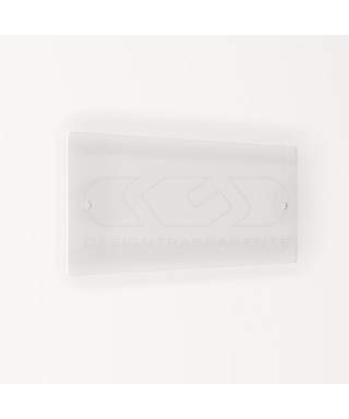 Placa de 3 mm exterior rectangular de metacrilato transparente.