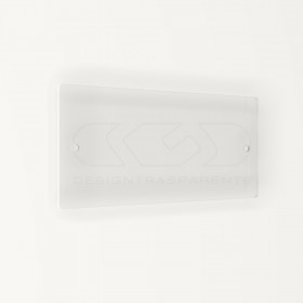 Targa 3 mm plexiglass trasparente su misura rettangolare per esterno