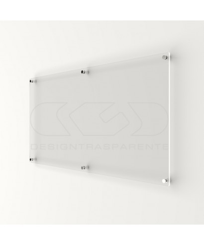 Targa 5 mm plexiglass trasparente rettangolare grande formato.