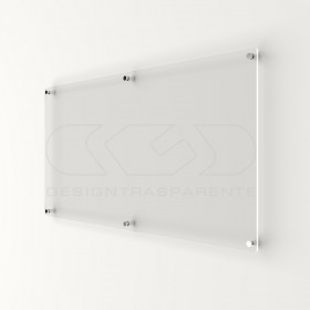 Targa 5 mm plexiglass trasparente rettangolare grande formato.
