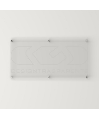 Targa 5 mm plexiglass trasparente rettangolare grande formato.