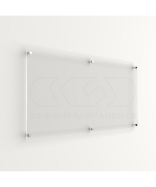 Targa 5 mm plexiglass trasparente rettangolare grande formato.