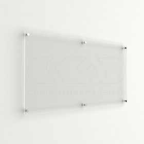 Targa 5 mm plexiglass trasparente rettangolare grande formato.