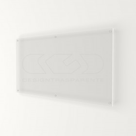 Targa 5 mm plexiglass trasparente rettangolare grande formato.