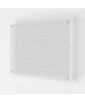 Placa rectangular metacrilato transparente de grueso 4 distanciadores.