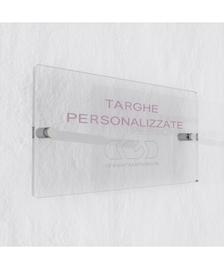 Placa de 3 mm exterior rectangular de metacrilato transparente.