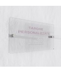 Targa 3 mm plexiglass trasparente su misura rettangolare per esterno