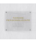 Targa 3 mm plexiglass trasparente su misura rettangolare per esterno
