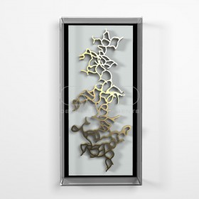 Cuadros en bajorrelieve cm 35 caja de protección marco de metacrilato.