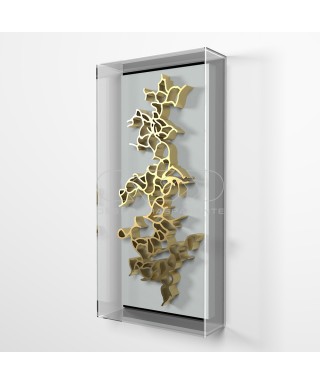 Cuadros en bajorrelieve cm 35 caja de protección marco de metacrilato.