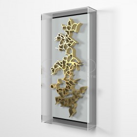Cuadros en bajorrelieve cm 35 caja de protección marco de metacrilato.