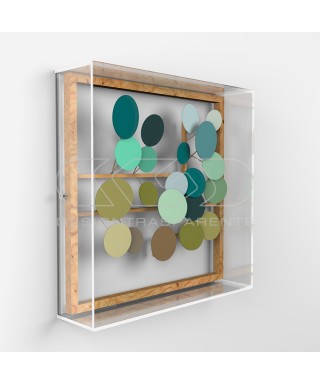 Quadri bassorilievi base cm 75 teca di protezione cornice plexiglass.