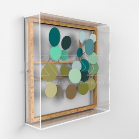 Quadri bassorilievi base cm 75 teca di protezione cornice plexiglass.
