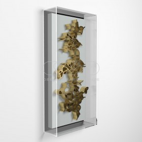 Quadri bassorilievi base cm 75 teca di protezione cornice plexiglass.