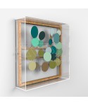 Low-relief paintings cm 70 protection case acrylic frame.