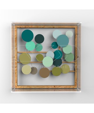 Low-relief paintings cm 65 protection case acrylic frame.