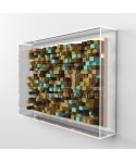 Cuadros en bajorrelieve cm 85 caja de protección marco de metacrilato.