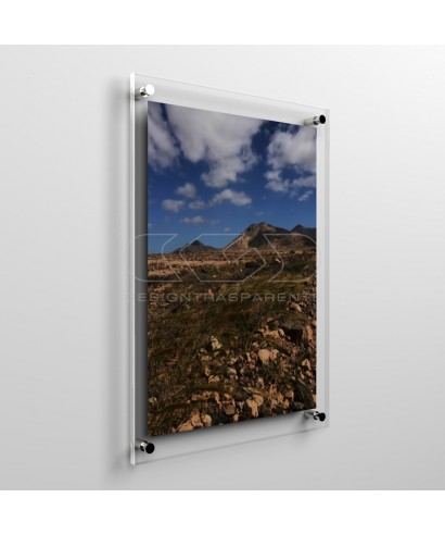OFFERTA Cornice a giorno cm 20x80 in plexiglass con distanziali.