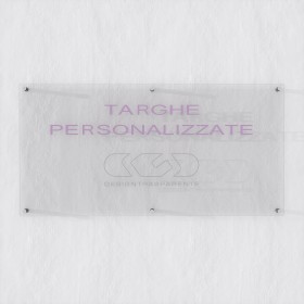 Targa 5 mm plexiglass trasparente rettangolare grande formato.