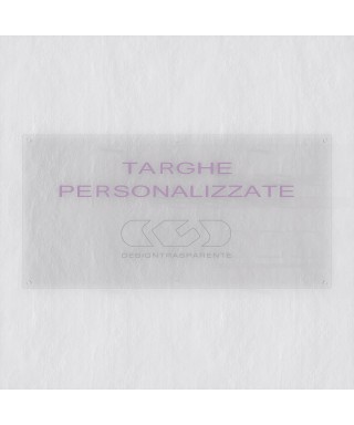Targa 5 mm plexiglass trasparente rettangolare grande formato.