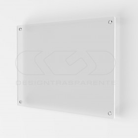 Targa alto spessore grande formato in plexiglass rettangolare.