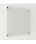 Targa 3 mm plexiglass trasparente su misura quadrata per esterno.