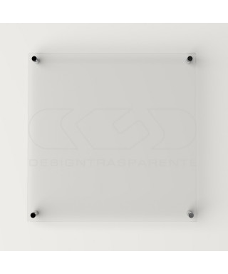 Targa 3 mm plexiglass trasparente su misura quadrata per esterno.