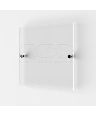 Targa 3 mm plexiglass trasparente su misura quadrata per esterno.