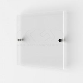Targa 3 mm plexiglass trasparente su misura quadrata per esterno.
