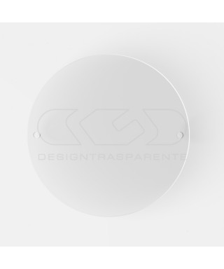 Targa 3 mm plexiglass trasparente su misura circolare per esterno.
